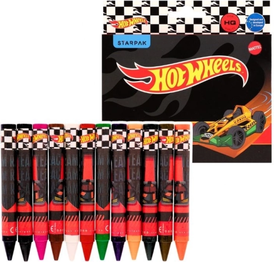 Hot Wheels jumbo zsírkréták 12 színben – 1 db