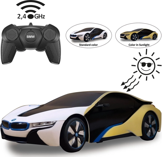 BMW i8 RC autó 1:24 UV-fotokromatikus hatással