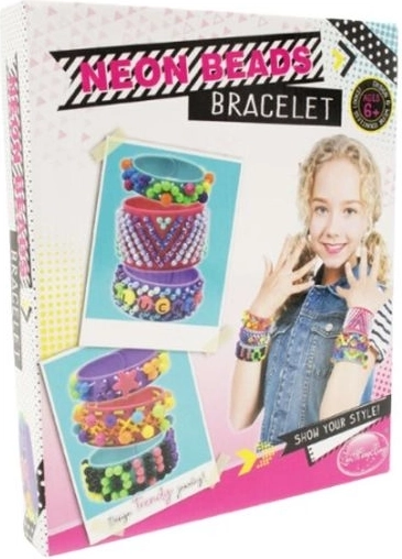 Kreatív készlet neon gyöngyös karkötők készítéséhez – Neon Beads Bracelet