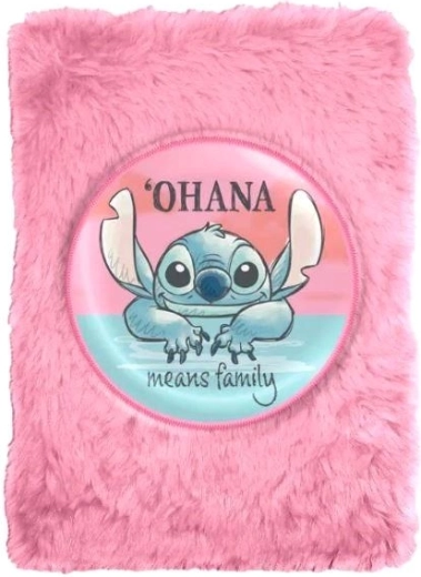 Lilo & Stitch rózsaszín plüss jegyzetfüzet