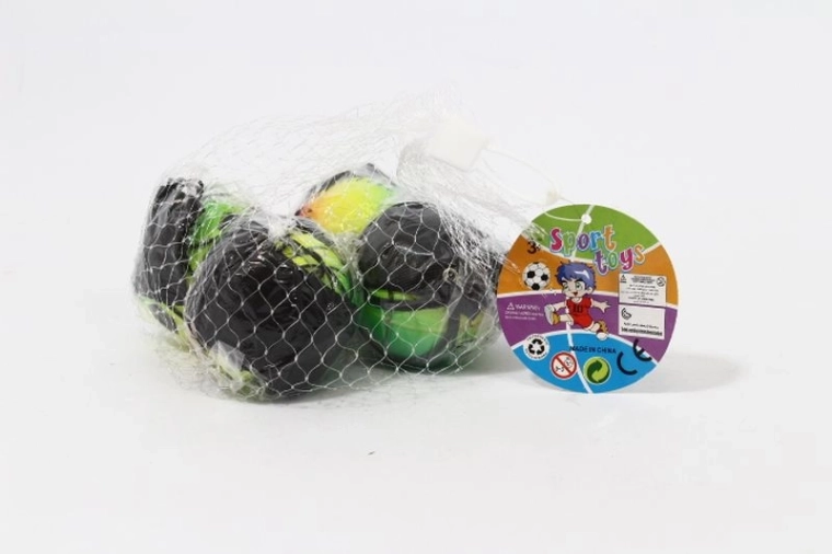 Gumira rögzített labdák 6 cm – 4 db-os készlet