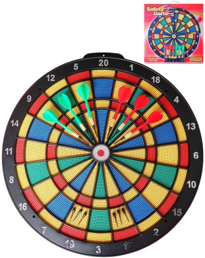 Acra puha, perforált darts tábla 45 cm, 6 db nyíllal