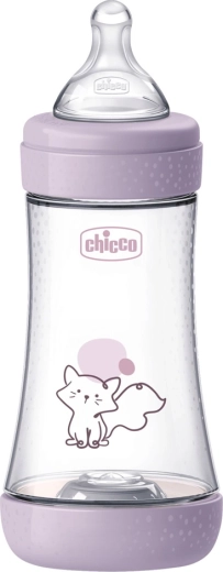 Chicco antikólikás cumisüveg Perfect5 240 ml lány, közepes átfolyás 2 hó+