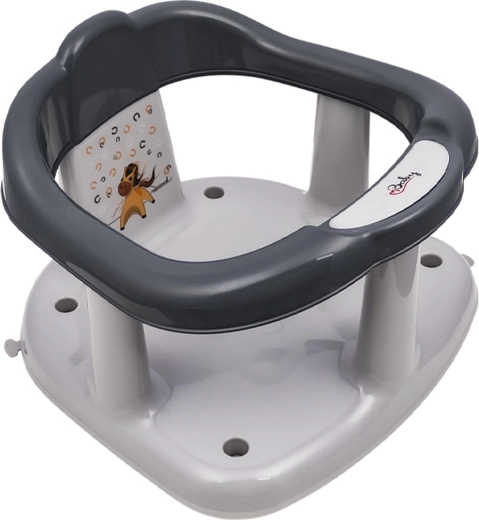 Maltex fürdőkádba való ülőke Minimal Lovacska – acélszürke