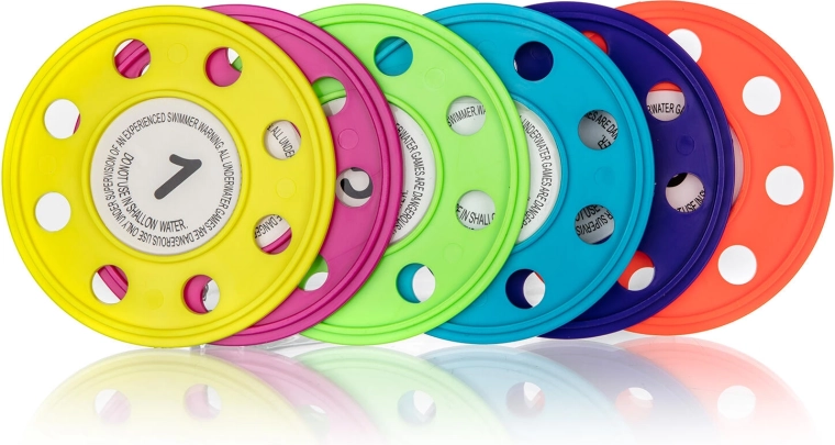 SPORTWELL merülő korongok vízbe, vegyes színek (6 db)