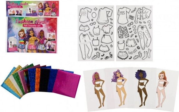 Kreatív divattervező készlet fóliás képekkel