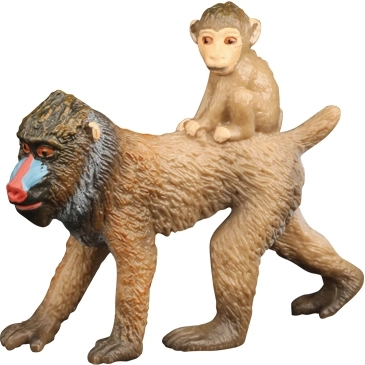 BALULU mandrillkölyökkel figura