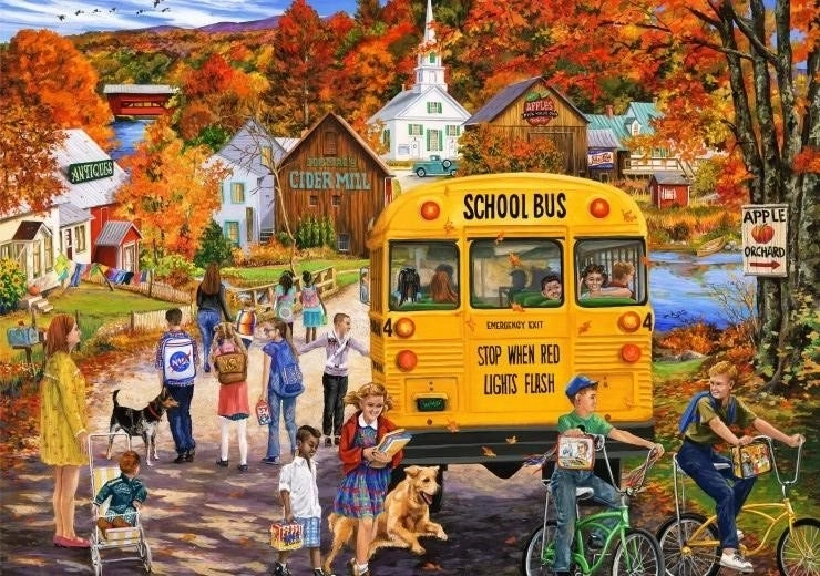 Puzzle Iskolabusz 2000 darabos BLUEBIRD
