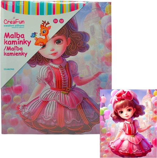 Gyémántfestés születésnapi baba 25 × 30 cm
