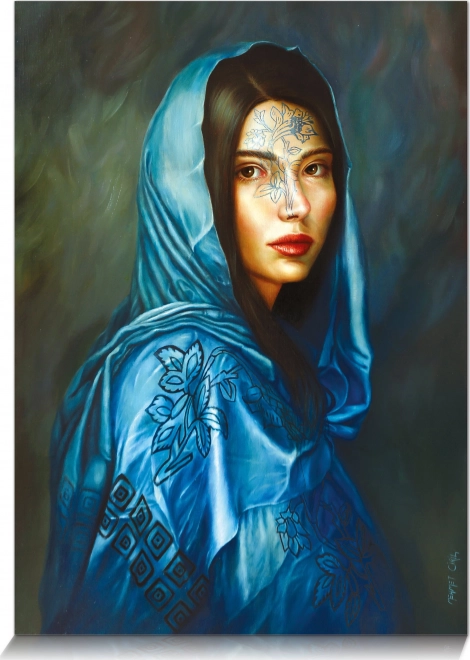 Kék liliom kirakó, 500 darab