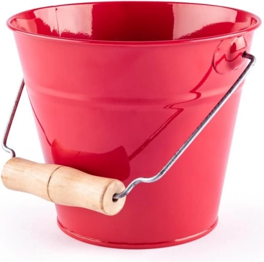 Woody kerti vödör piros fém