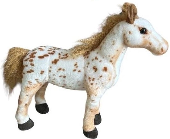 Tarant kockás plüss ló 35 cm