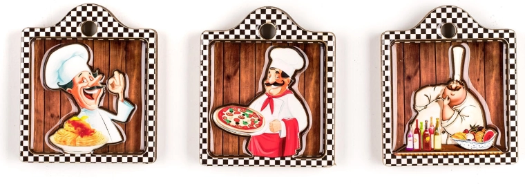 Chefs mágnesek – 3 db-os szett, vegyes dekorok