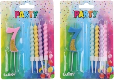 Parti gyertya 7-es szám négy gyertyával