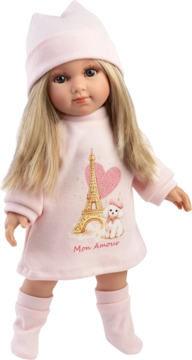 Llorens Elena realisztikus baba puha textil testtel 35 cm