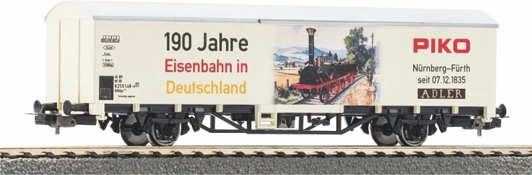 Piko fedett tehervagon H0 limitált kiadás 190 év vasút