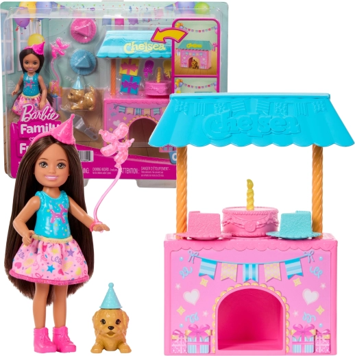 Mattel Barbie Club Chelsea szülinapi meglepetés – készlet babával, kutyussal és kiegészítőkkel
