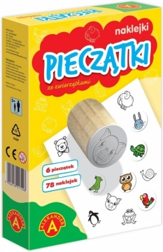 Kis bélyegzők és matricák állatokkal