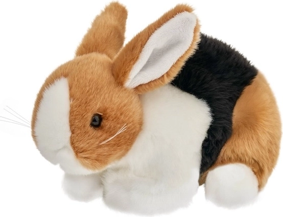 Plüss nyuszi barna-fekete 18 cm