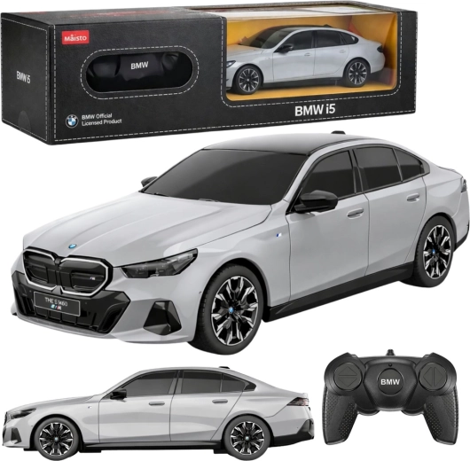 RC modell BMW i5 1:24 szürke – távirányítós autó RASTAR