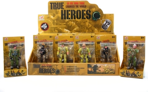 Katonai figurák fegyverekkel – 12 darabos készlet