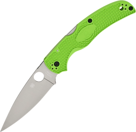 Spyderco Native Chief Salt zsebkés, neon zöld FRN, szatén penge 10,3 cm