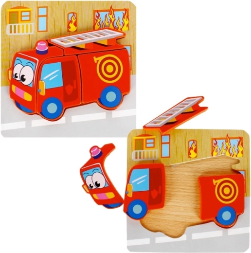 Fa oktató puzzle Tűzoltók