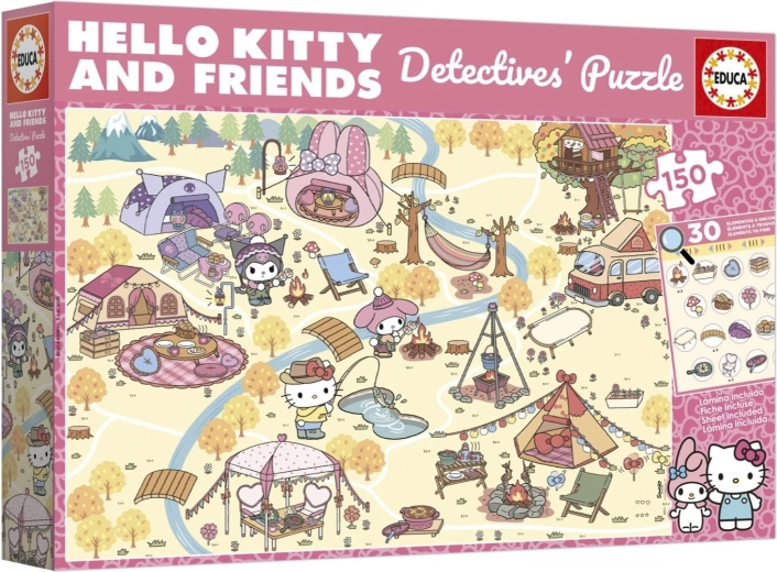 Educa detektív puzzle Hello Kitty & barátai 150 darabos