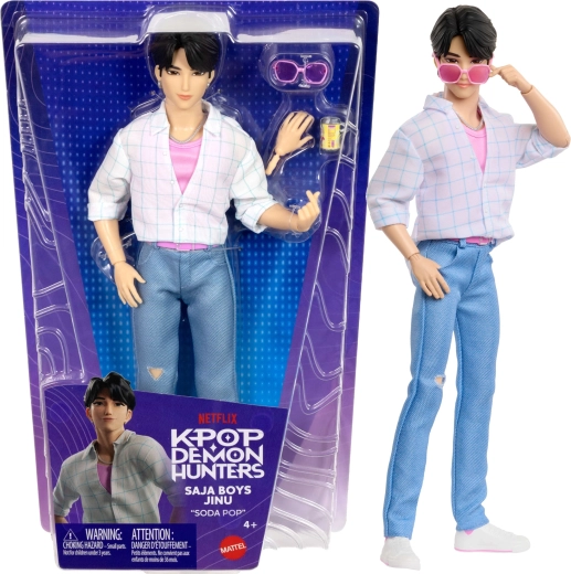 Mattel KPop Demon Hunters Saja Boys Jinu „Soda Pop” divatbaba 30 cm