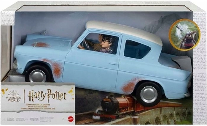 Harry Potter gyűjtői szett: repülő Ford Anglia Harry Potter és Ron Weasley figurákkal