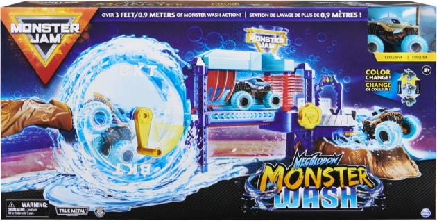 Monster Jam Megalodon Monster Wash – interaktív mosó 1:64-es truckokhoz