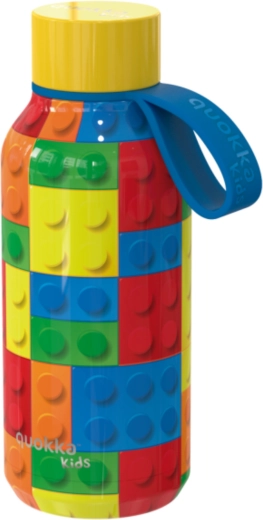 Quokka Kids rozsdamentes termo kulacs solid color bricks pánttal, 330 ml