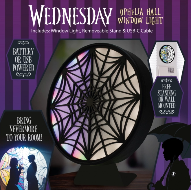 LED lámpa ablak Wednesday