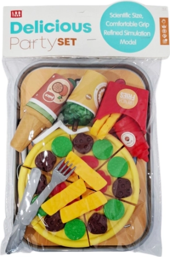 Gyermek konyhai szett pizzával és élelmiszerekkel