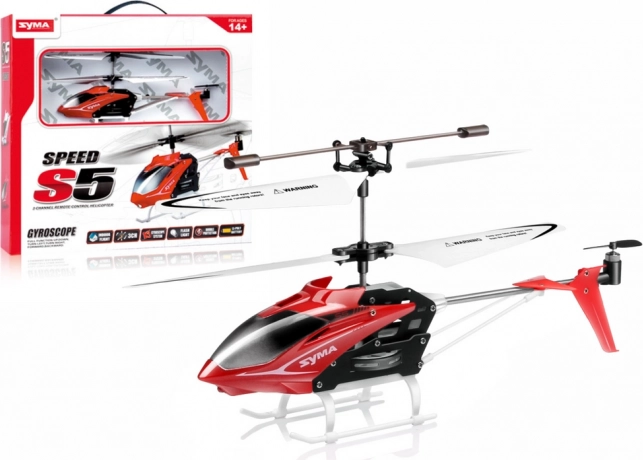 Távirányítós Syma S5 helikopter piros