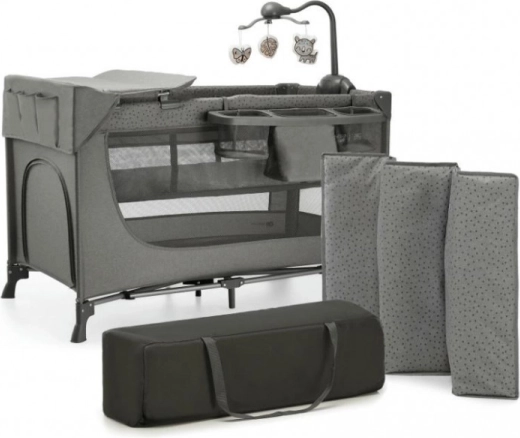 JOY 2 utazóágy dark grey kiegészítőkkel