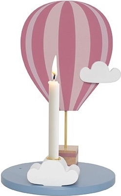 Jabadabado gyertyatartó állvány hőlégballon rózsaszín