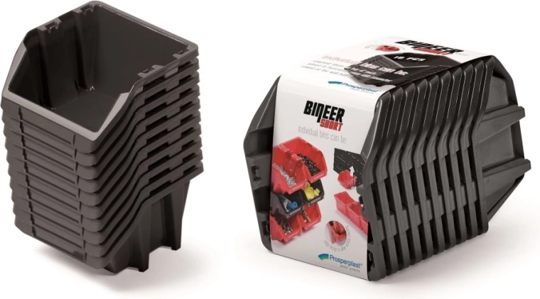 Bineer Short tárolódoboz-készlet, 10 db, 288 × 158 × 187 mm, fekete