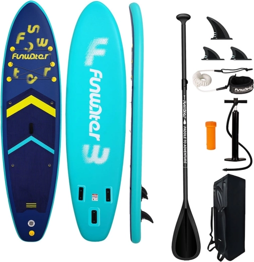 FunWater felfújható SUP paddleboard, 350 × 86 × 15 cm, tengerészkék