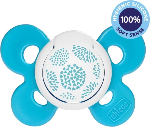 Chicco Physio Comfort szilikon cumi 6–16 hónapos, fiú – pöttyös (1 db)