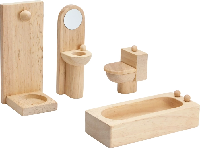 PlanToys fürdőszobaszett babaházhoz