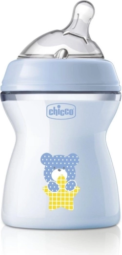 Chicco NaturalFeeling antikólikás cumisüveg 250 ml fiúknak 2 hó+