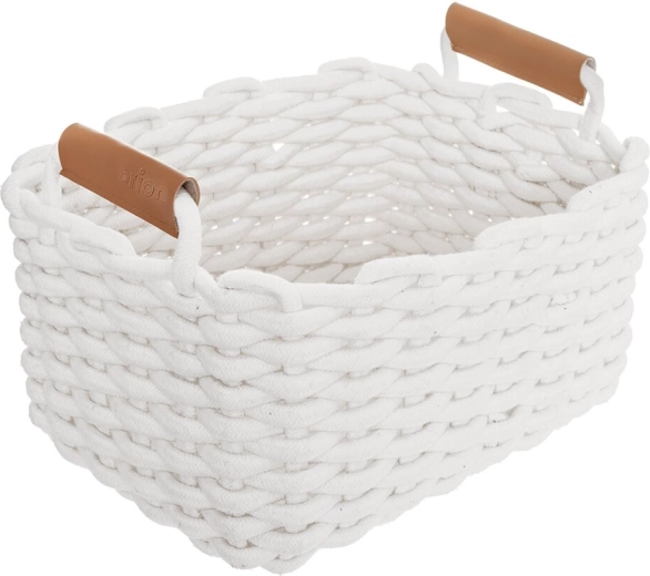 Skandi pamut tárolókosár, fehér 30 × 23 × 20,5 cm
