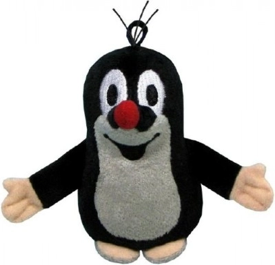 Plüss vakond akasztóval, 8 cm