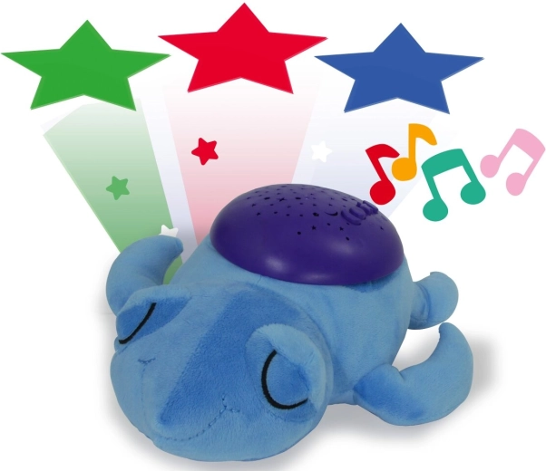 Jamara LED éjjeli lámpa projektorral és dallamokkal Dreamy Turtle, kék - 1 db