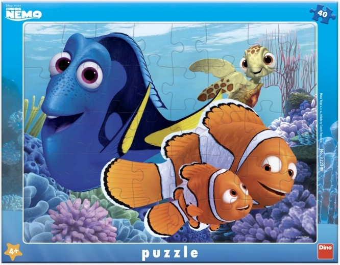 Dino puzzle Nemo és barátai 40 darabos kerettel