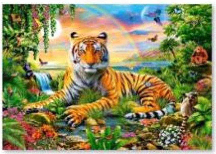 Gyémánt mozaik (diamond painting) tigris 40 × 30 cm - 1 db