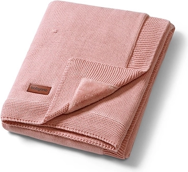 BabyOno természetes pamutból készült babatakaró flanel béléssel 75 × 100 cm rózsaszín