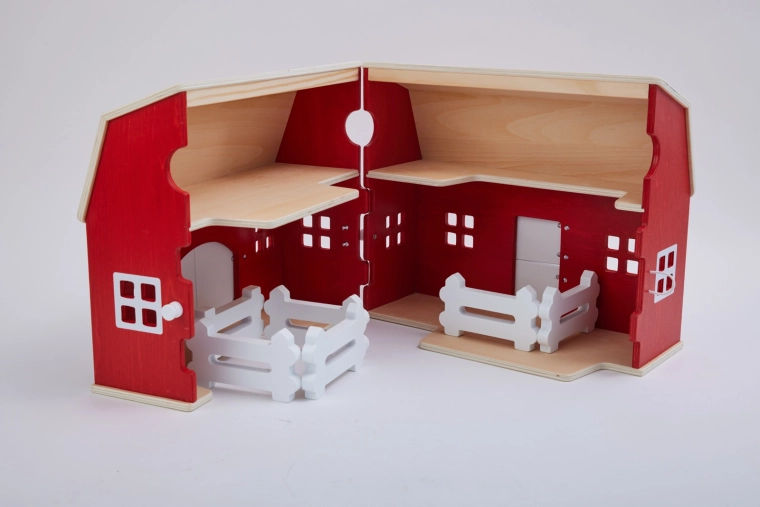 Nagy fából készült SCHLEICH pajta – limitált retro kiadás
