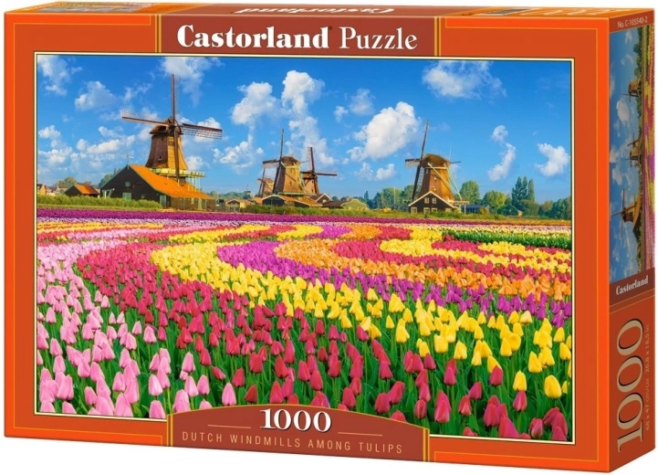 Castorland puzzle – holland szélmalmok tulipánok között, 1000 darabos